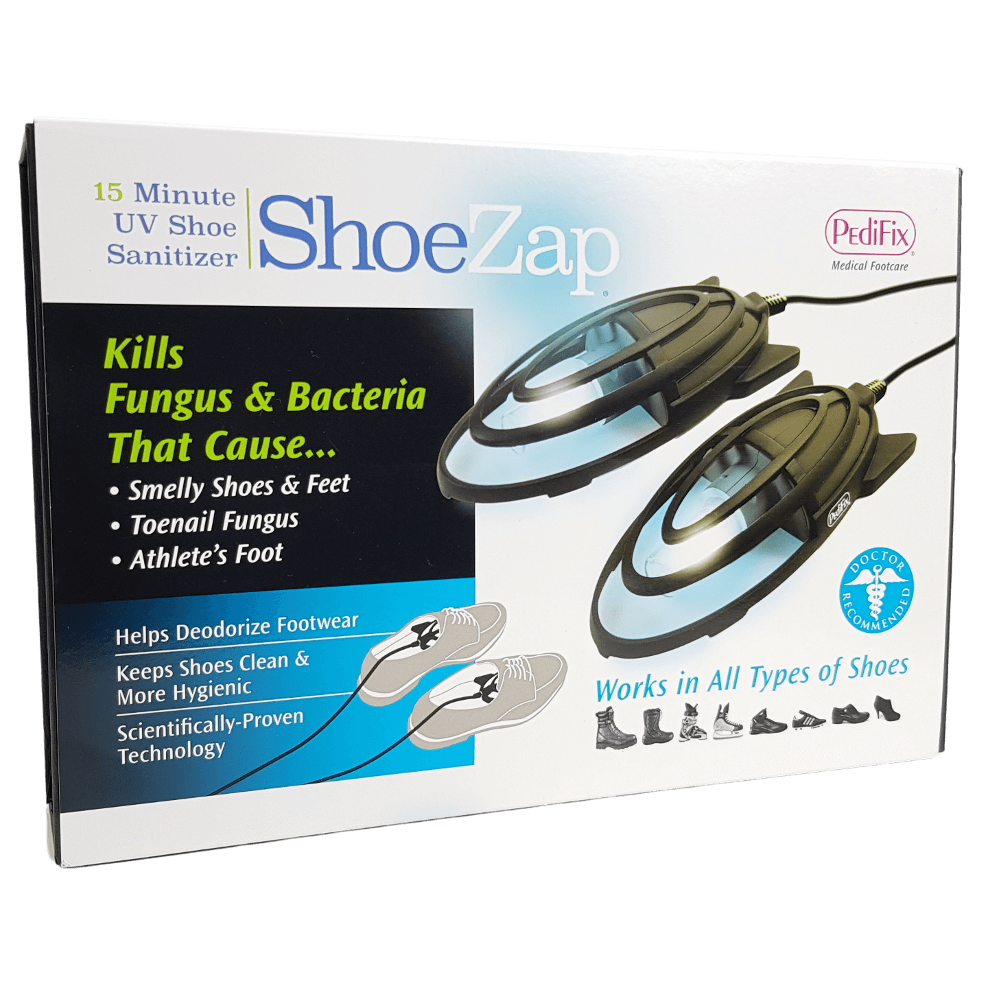 PediFix ShoeZap Ultra Violet Shoe Sanitiser - Blister Prevention