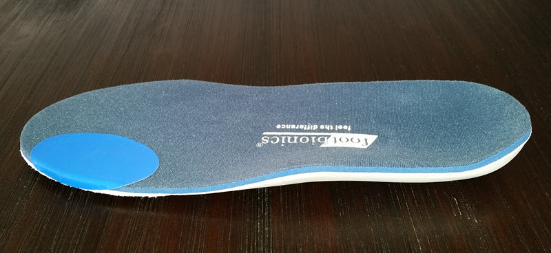 Oval Engo Patch on an orthotic
