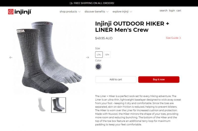 Injinji Liner + Hiker Socks