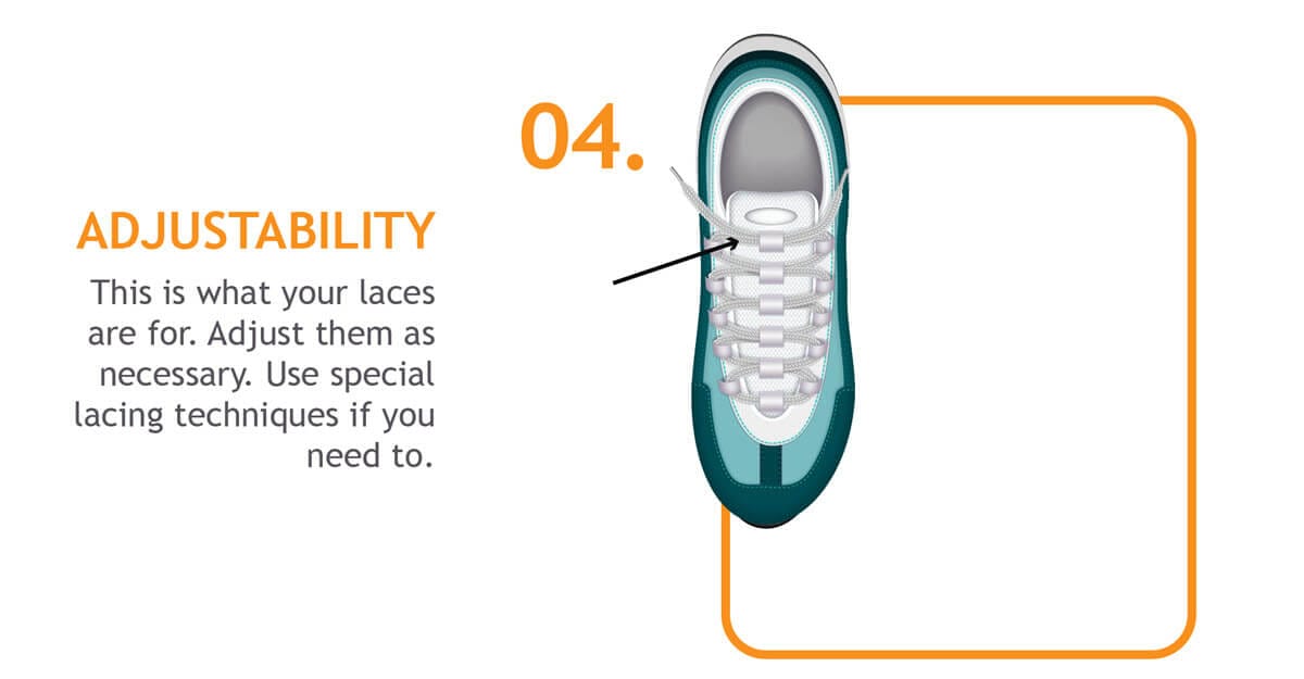 adjustability aspect of shoe fit for blister prevention