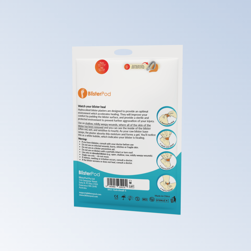 BlisterPod Hydrocolloid Envelope Rear