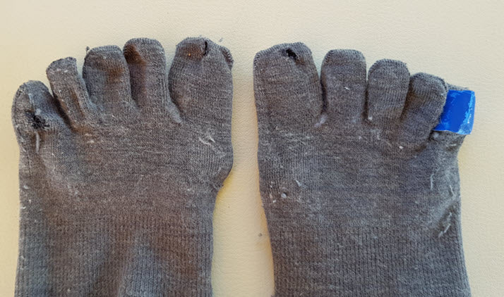 Relieve pinch blisters with toesocks and engo