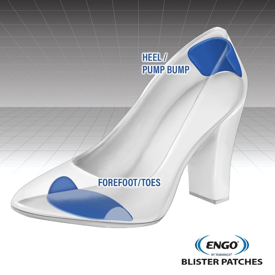 ENGO Patches in high heel shoe