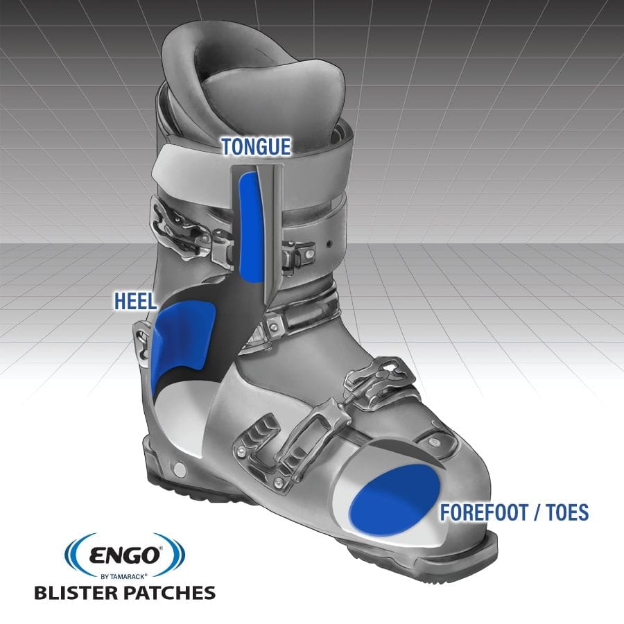 ENGO Patches in ski boot