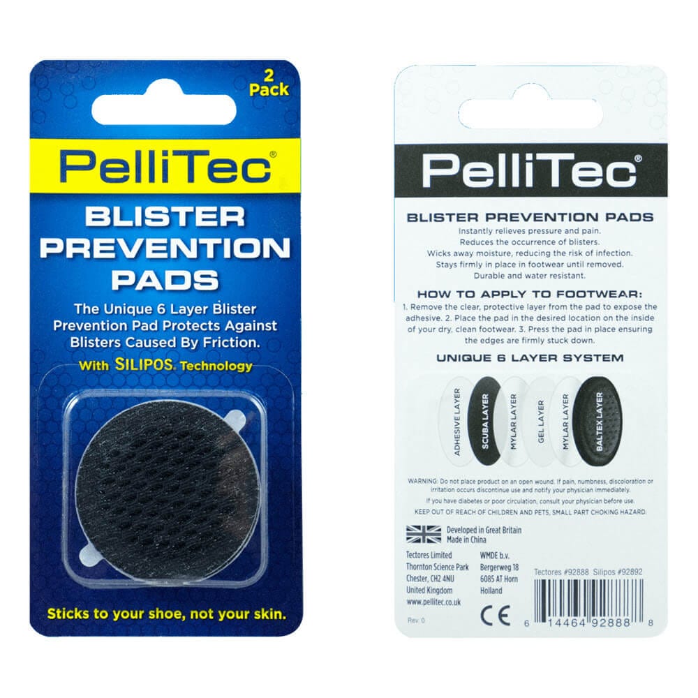 PelliTec Blister Prevention Pads 2-Pack front and back of packaging