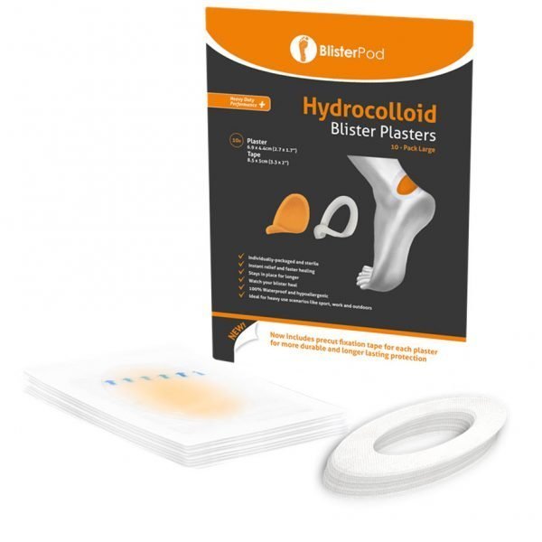 blisterpod hydrocolloid blister bandages large 10-pack new and improved