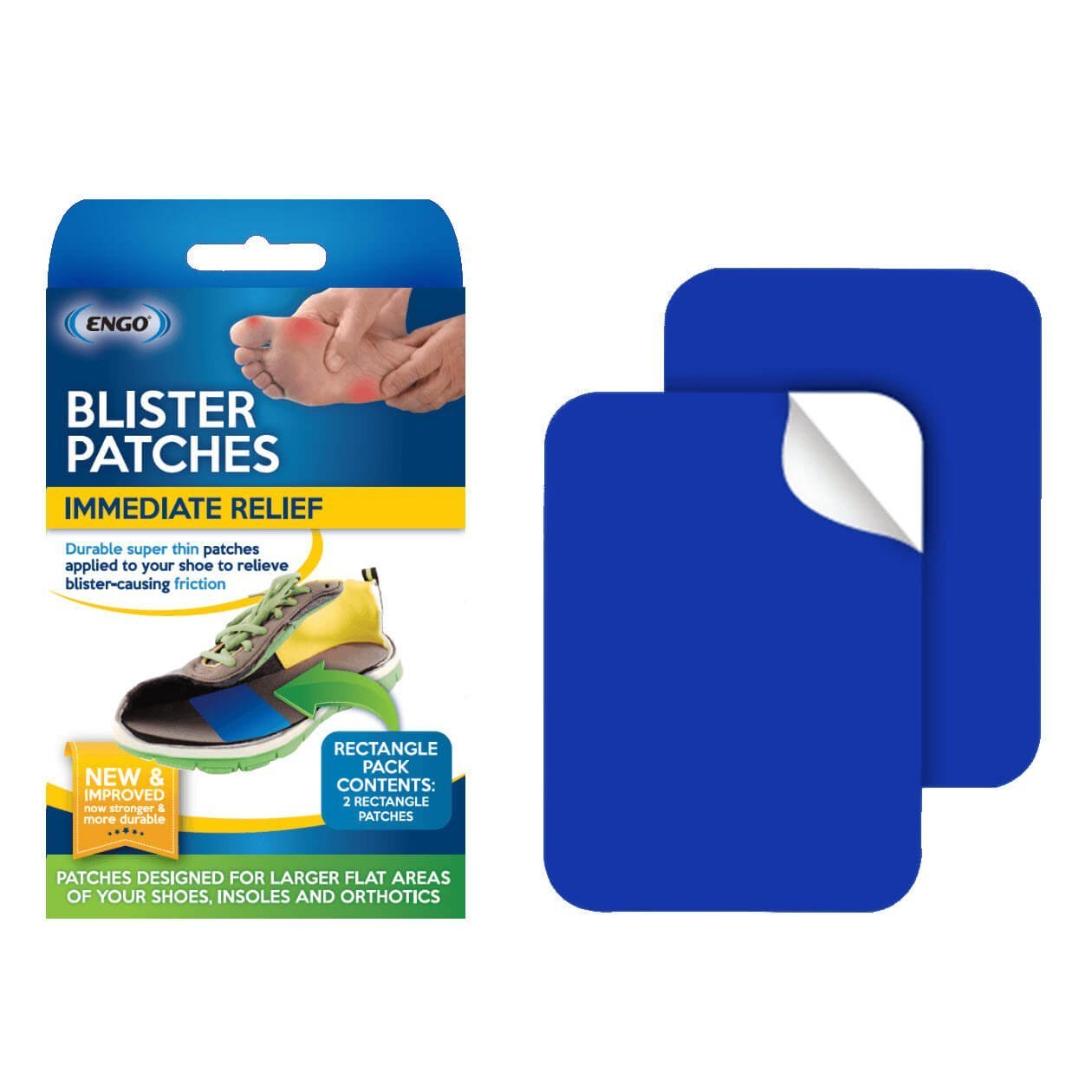 ENGO Blister Patches Rectangle Pack contains 2 ENGO Rectangle Patches