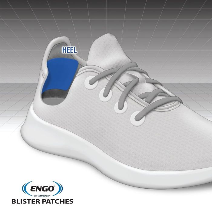 ENGO Heel Patches in lace-up shoe