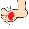 120 blisters under ball of foot